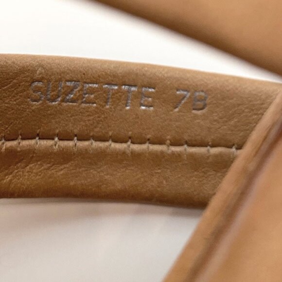 Steve Madden Tan Leather Heel Sandals Size 7 - Picture 9 of 13